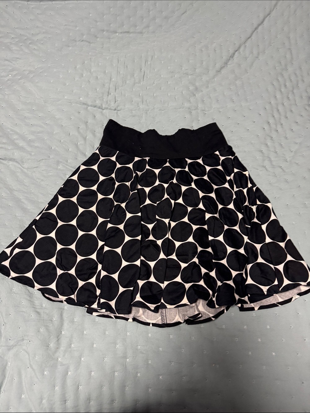 RW&CO. Black and White Polka Dot Skater Skirt